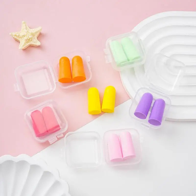 Soft Foam Earplugs 38dB Noise Reduction – 10 Pairs & Cases Foam Earplugs Qme
