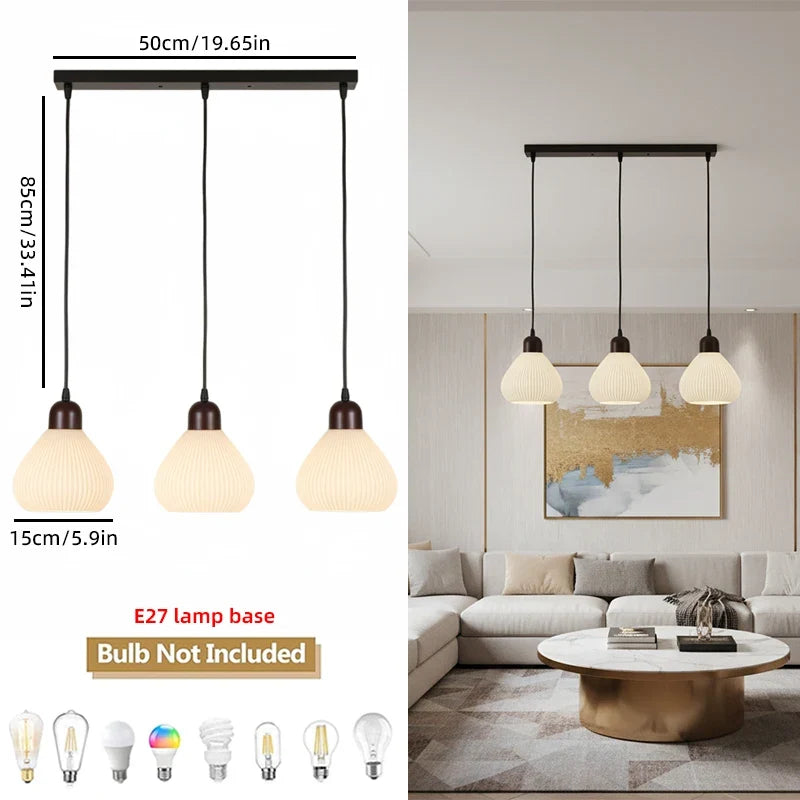 White Glass Pendant Light – Kitchen, Dining Room & Bar Lamp Glass Pendant Light Qme Long