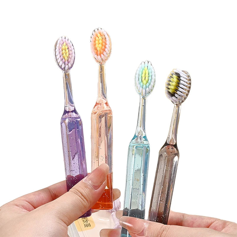 2-Pack Kids Soft Toothbrushes – Convex Design, Ages 3–12 Kids Toothbrush Set Qst