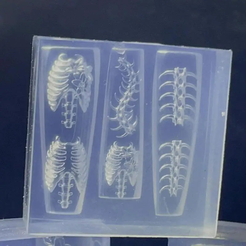 3D Silicone Nail Art Mold – Ribs & Bone Acrylic DIY Template Nail Art Mold Qst