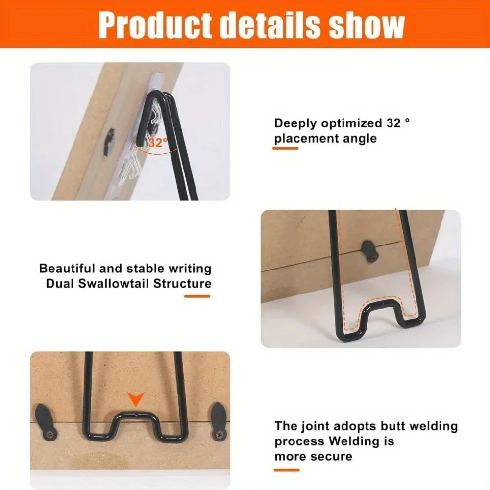 Stainless Steel Self-Adhesive Desktop Frame Bracket Art Stand Desktop Frame Stand Qme