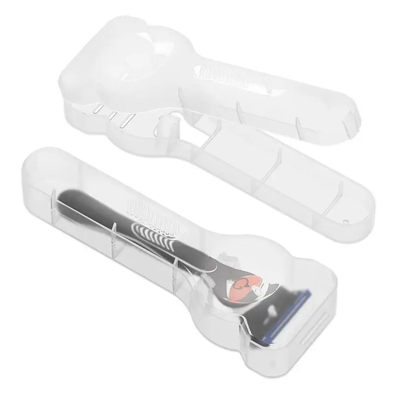 Transparent Razor Storage Box – Portable Travel Shaver Case Razor Storage Case Qst
