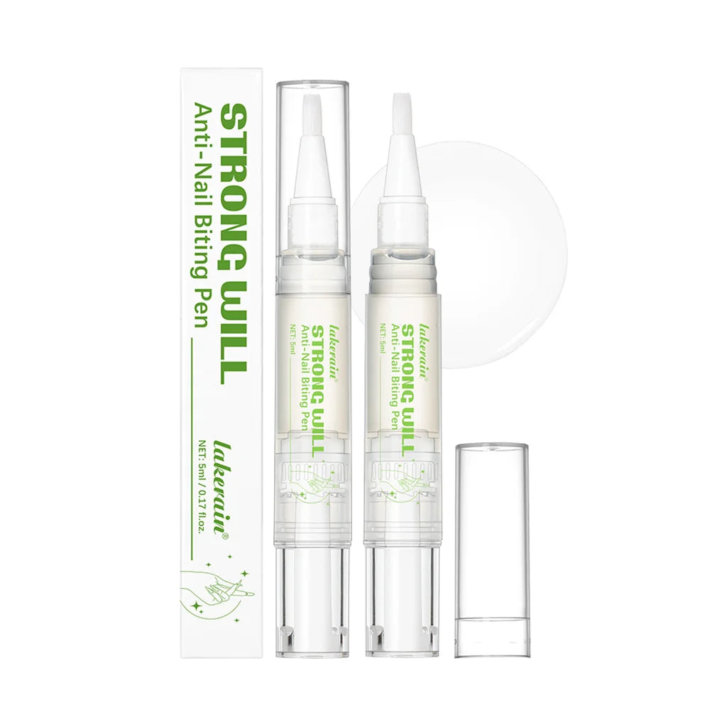 Lakerain Anti-Bite Nail Pen – Adults & Kids Nail Biting Stop Nail Treatment Pen Qst clear
