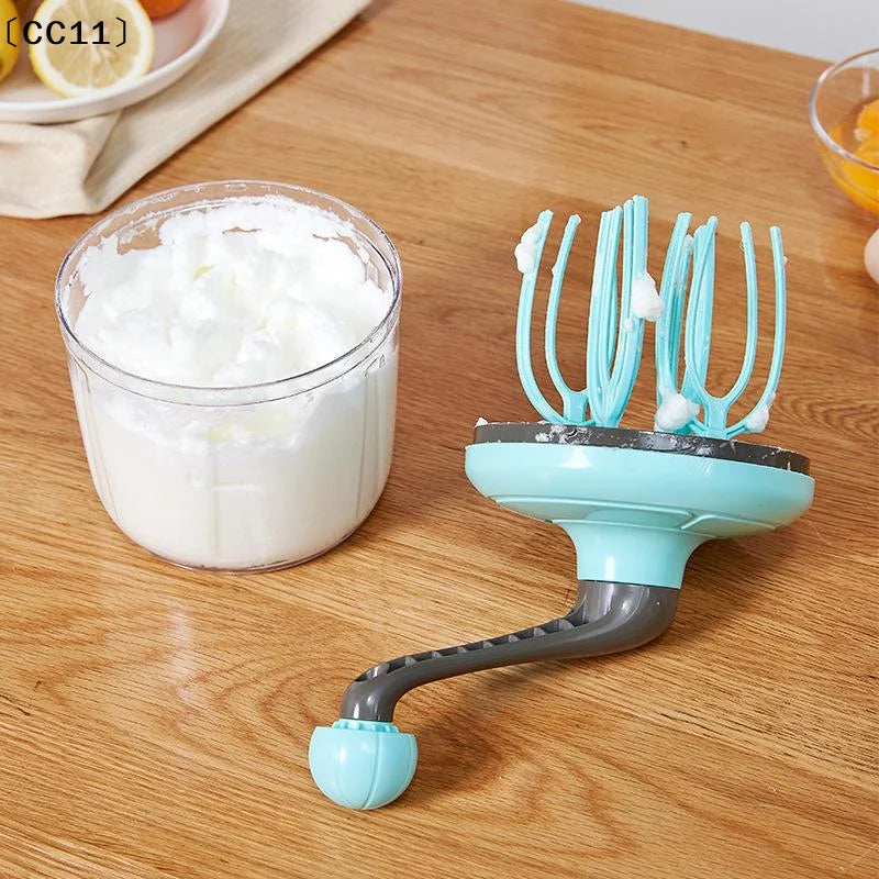 Semi-Automatic Hand Whisk Egg Beater & Cream Mixer Manual Hand Whisk Qme