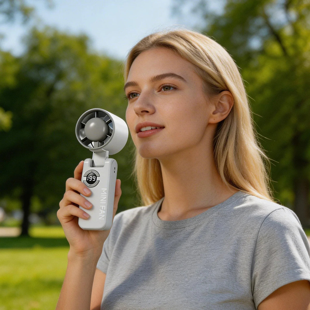 Portable Rechargeable Hanging Turbo Fan – Type-C USB Charging Portable Rechargeable Fan Qme