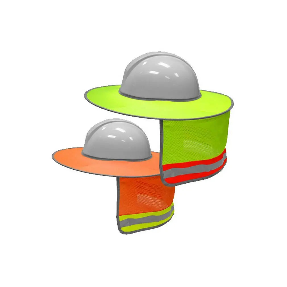 Hard Hat Sun Shade Neck Shield with Reflective Strip | Qme Hard Hat Neck Shield Qme