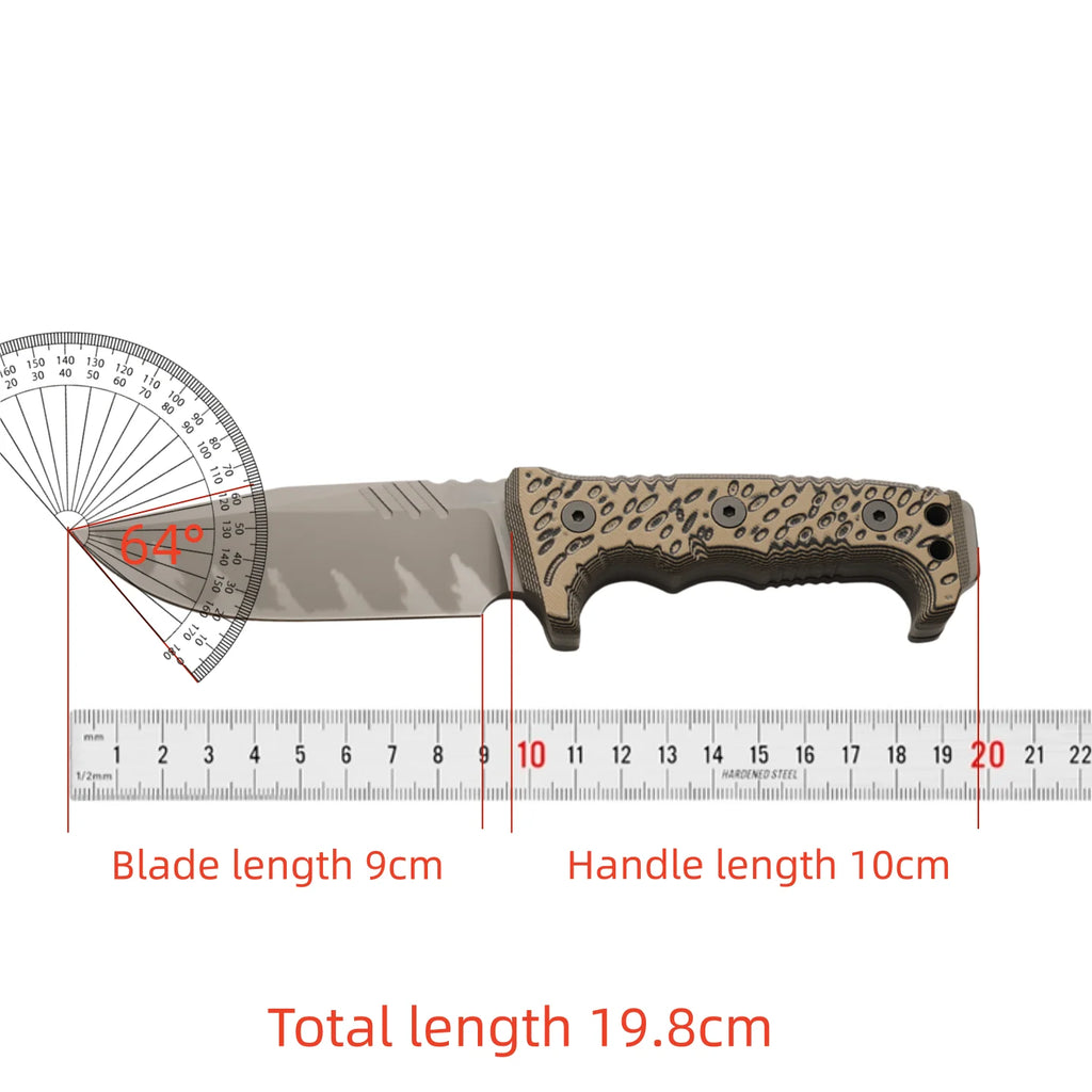 Fixed Blade Camping Knife – Stainless Steel with Sheath Fixed Blade Knife Qst