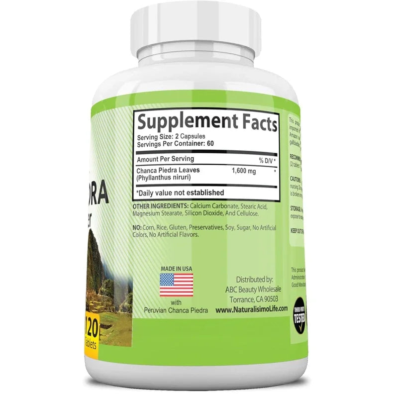 Chanca Piedra Capsules 1600mg – Urinary & Liver Support Herbal Supplement Qst