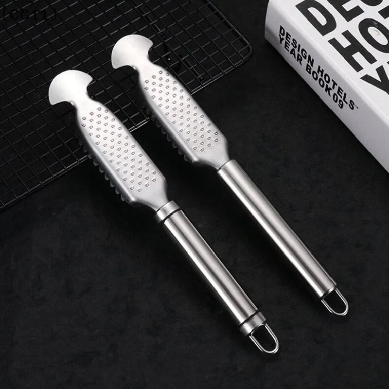 Stainless Steel Double Row Fish Scaler – Kitchen Cleaning Tool Fish Scaler Tool Qme