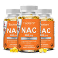 NAC 600mg N-Acetyl Cysteine Capsules | Antioxidant Skin Support Amino Acid Supplement Qst 120 count-3 bottle