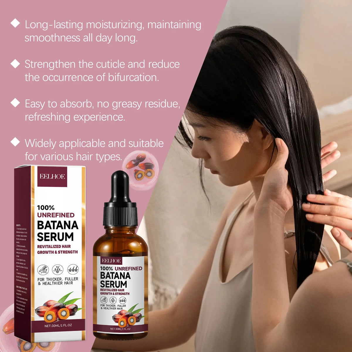 EELHOE Batana Oil Shampoo & Conditioner Hair Growth Kit Hair Growth Kit Qst