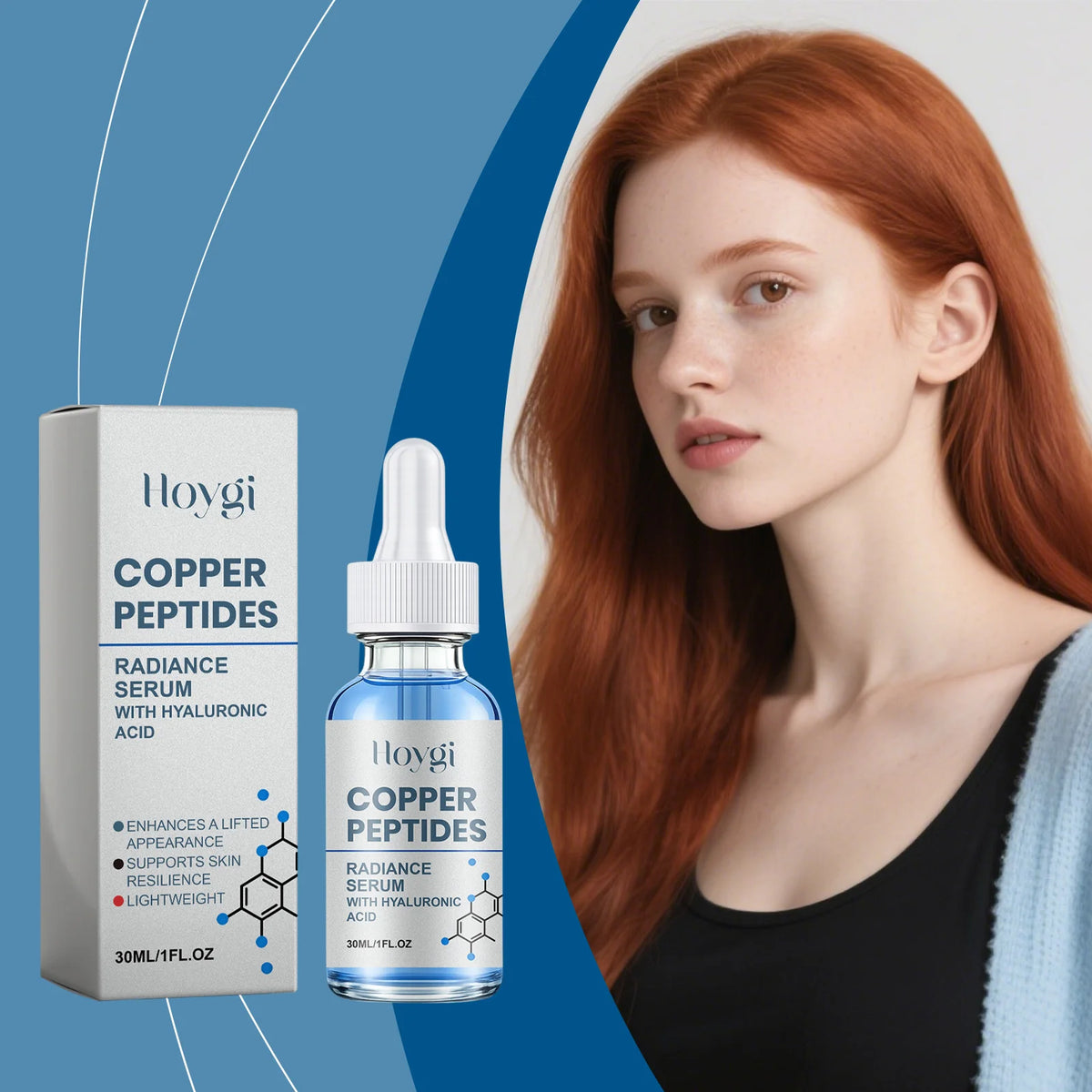 Copper Peptide Face Serum – Brightening Moisturizing Essence Face Serum Qst