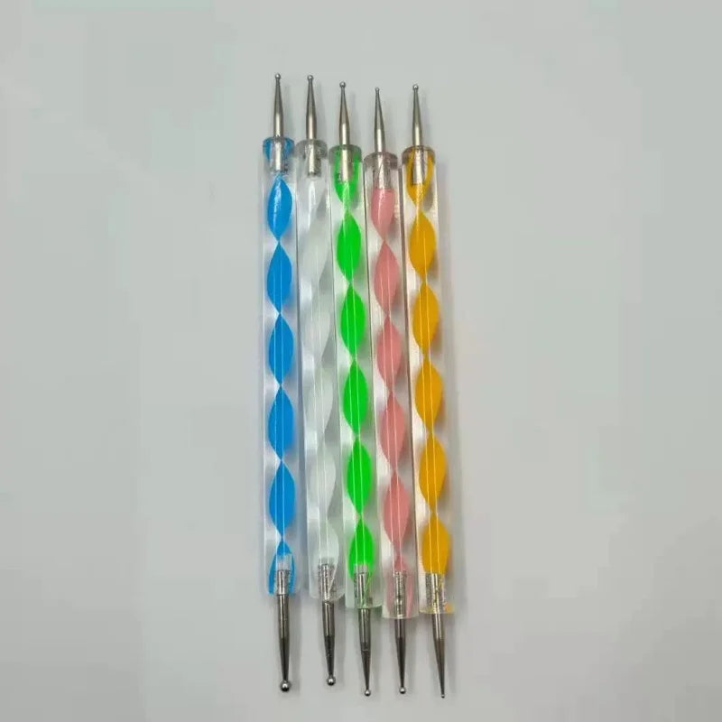 Nail Dotting Pens Set | Rotatable DIY Nail Art Tools 5–10 Pc Nail Art Dotting Set Qme