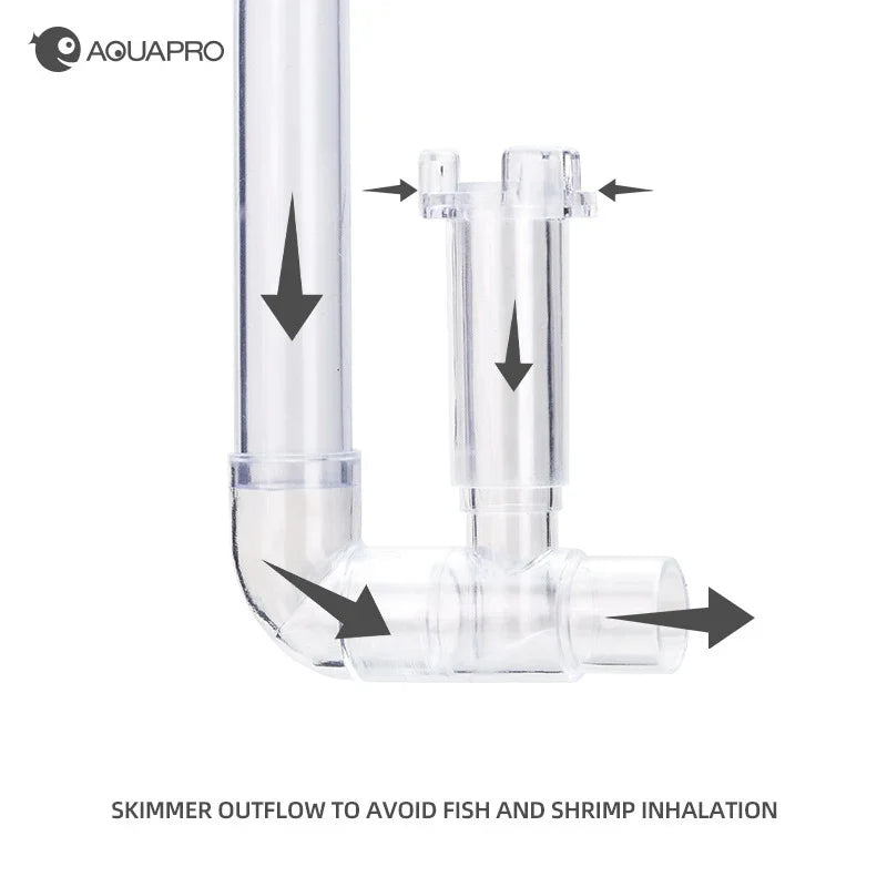 AQUAPRO Aquarium Inflow Outflow Skimmer Filter Pipe Set Aquarium Skimmer Set Qme