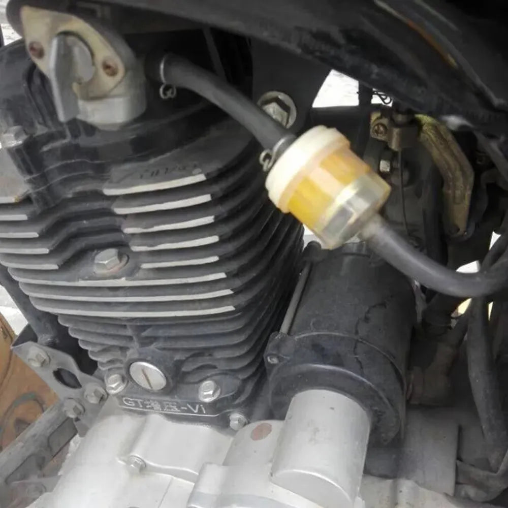Motorcycle Inline Fuel Gas Filter 10-Pack | Scooter ATV Moped Inline Fuel Filter Qme