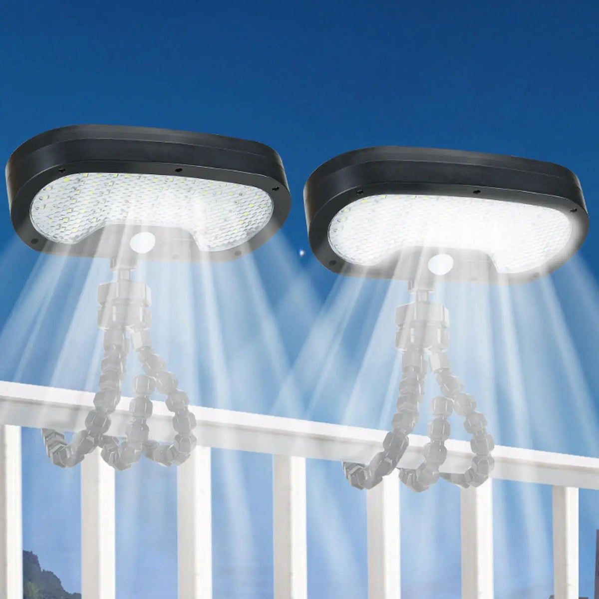 Solar Motion Sensor Outdoor Waterproof Fence Light – Flexible Solar Security Light Qme