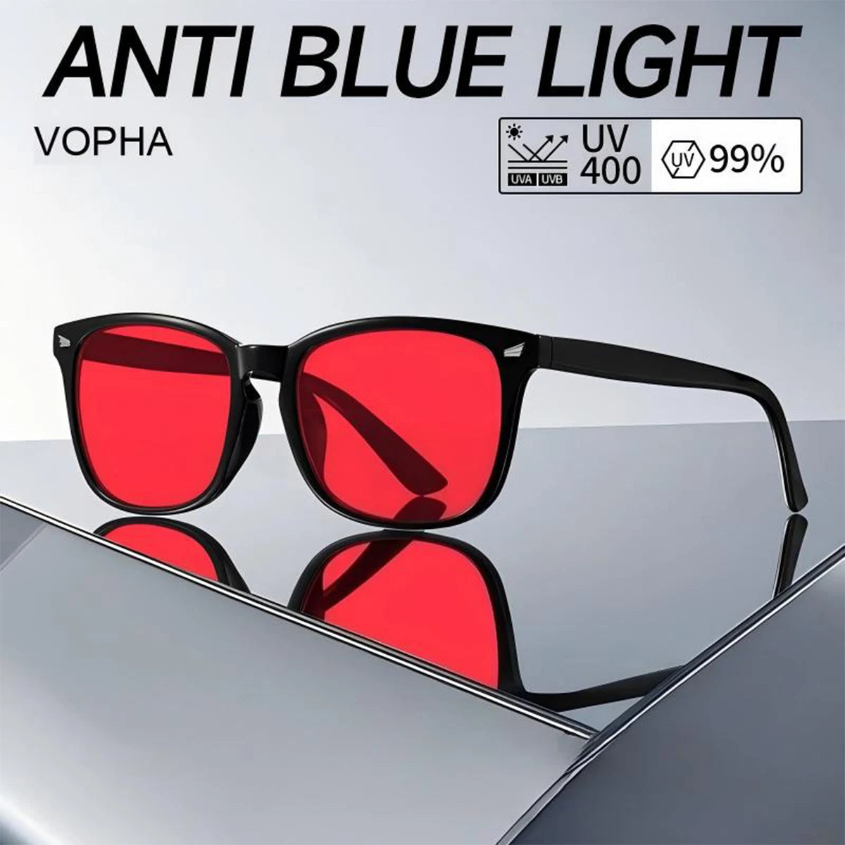 VOPHA Blue Light Blocking Glasses Unisex UV Anti-Glare S70 Blue Light Glasses Qst