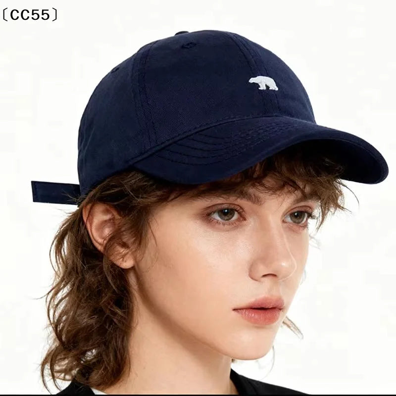 Unisex Bear Design Baseball Cap – Adjustable Curved Brim Hat Baseball Cap Qst