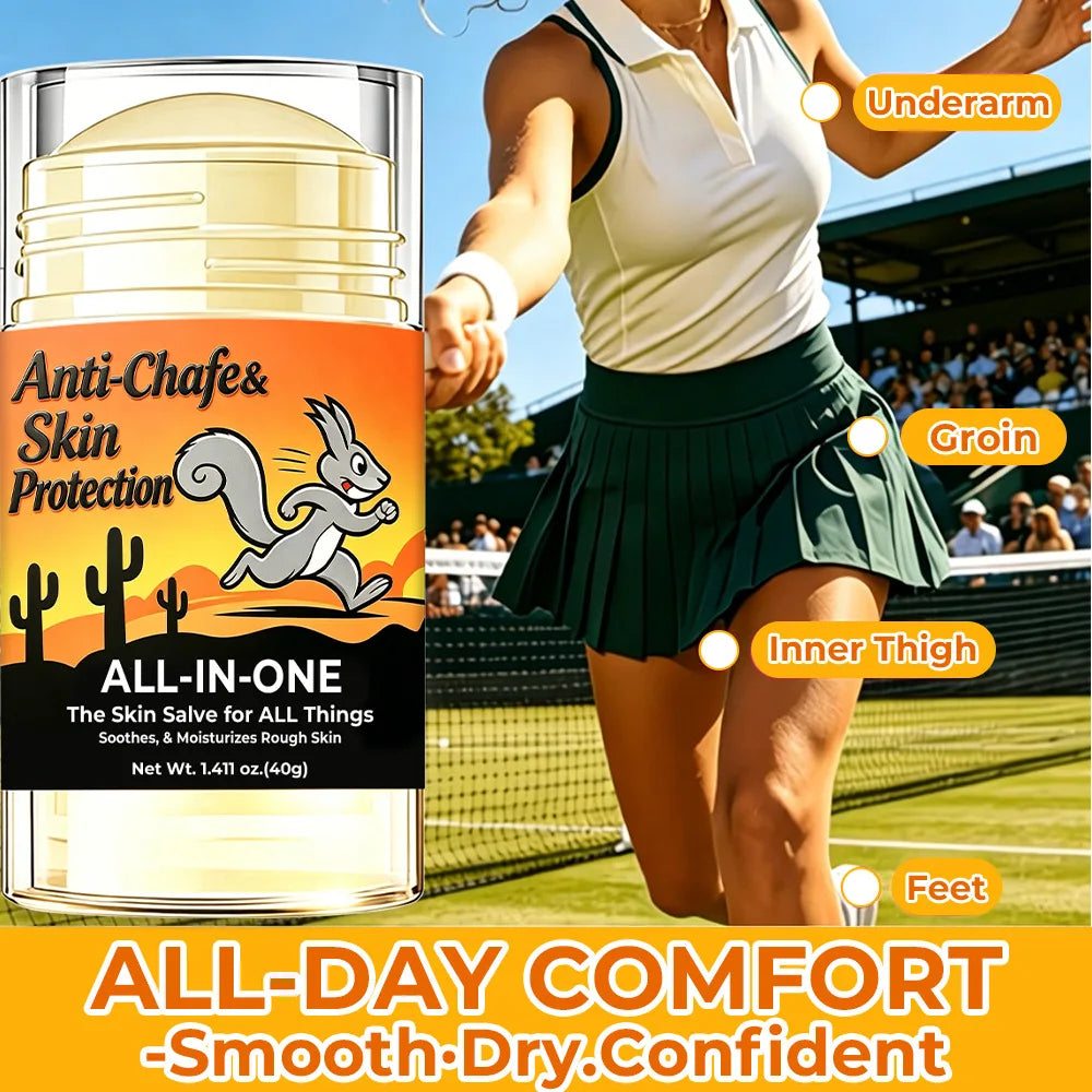 Anti-Chafe Body Balm Stick – Thighs, Underarms & Feet, 40g Body Balm Stick Qst