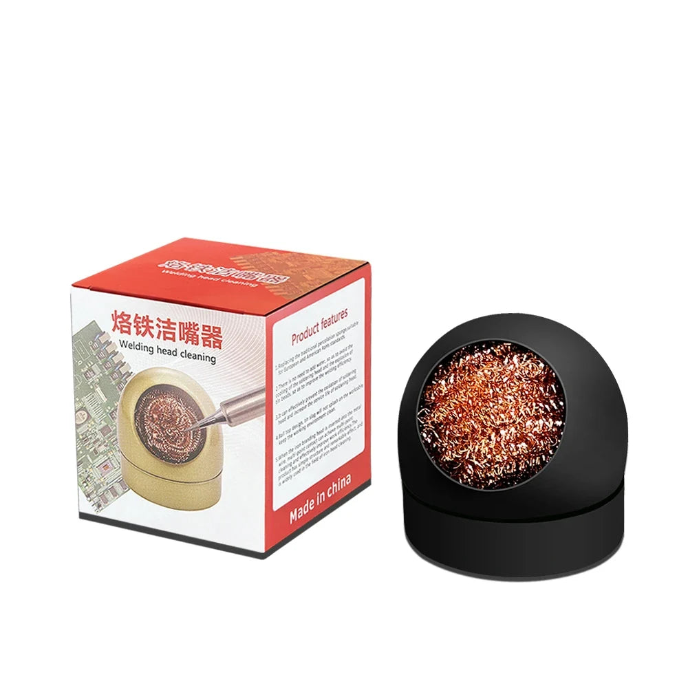 Metal Wire Soldering Iron Tip Cleaner & Stand – Lead-Free Soldering Tip Cleaner Qme