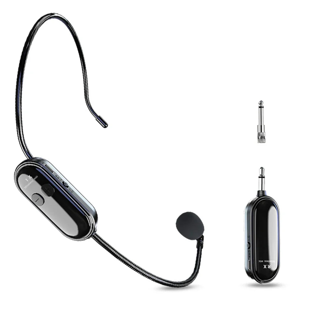 2.4G Wireless Headset & Handheld Microphone System – Long Range Wireless Microphone System Qme 1Set