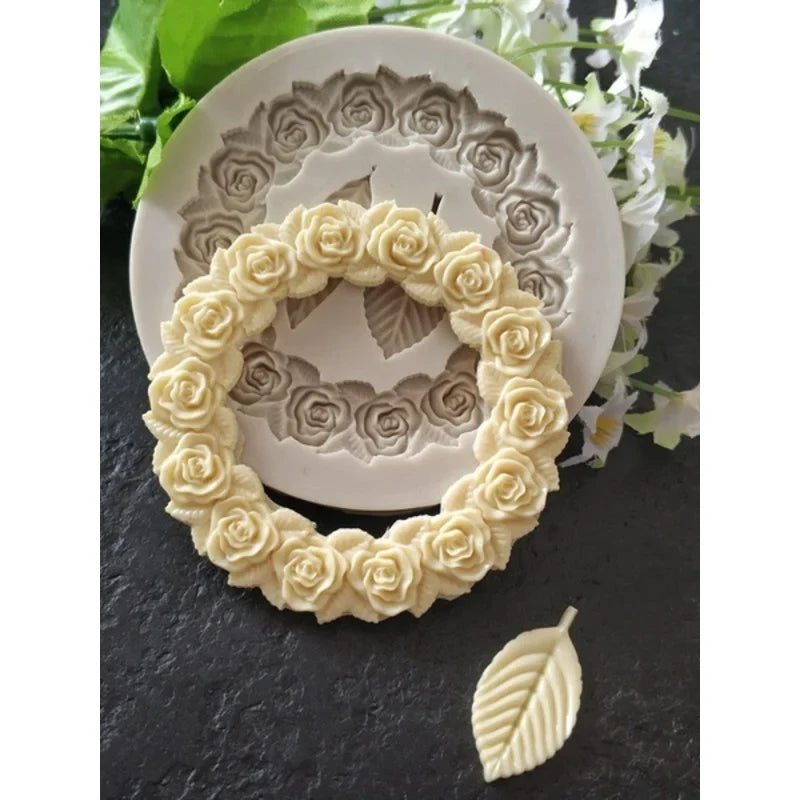 Rosette Leaves Silicone Mold – Cake, Chocolate & Sugar Art Silicone Baking Mold Qme