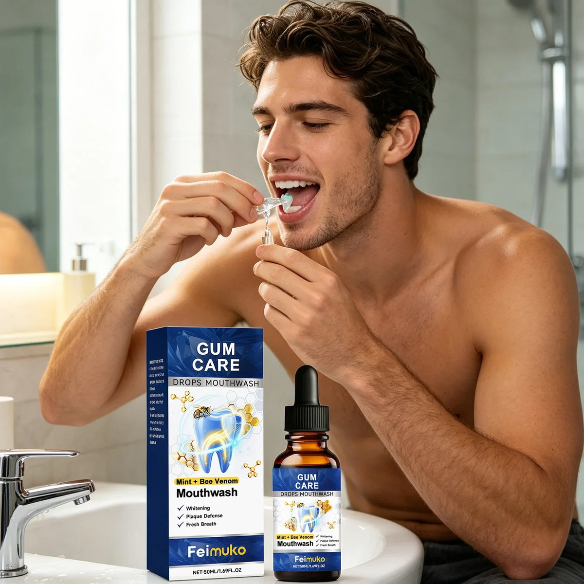 Bee Venom Mouthwash – Fresher Breath & Whiter Teeth Whitening Mouthwash Qme