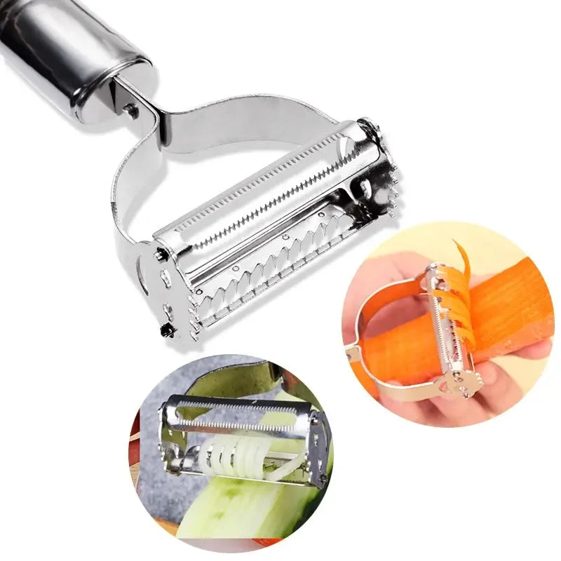 Double-Head Stainless Steel Vegetable & Fruit Peeler Grater Vegetable Peeler Grater Qme