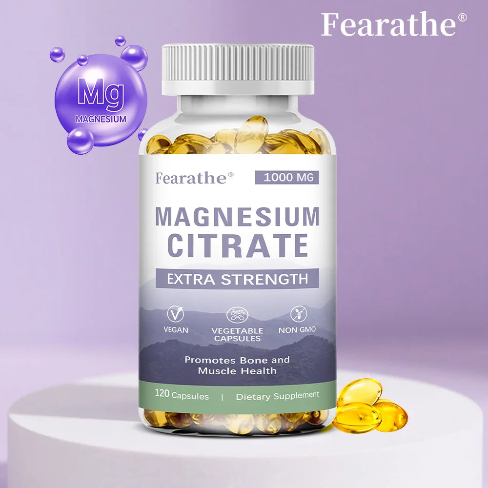 Magnesium Citrate 1000mg – High Absorption 120 Capsules Mineral Supplement Qst