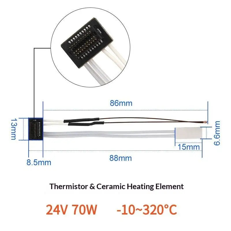 Bambu Lab P1P P1S Ceramic Heating Plate & Thermistor Sensor 3D Printer Part Qme
