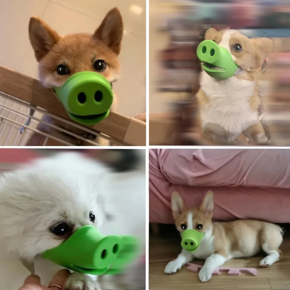 Pig Nose Dog Muzzle – Cute Anti-Bite Breathable Puppy Mask Dog Muzzle Qme