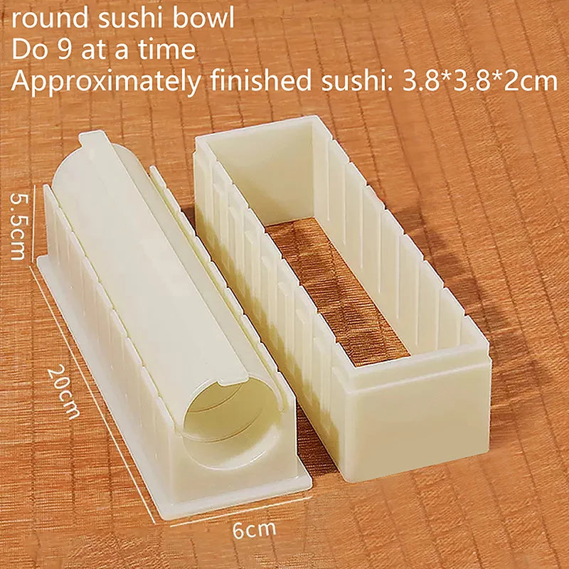 3-Piece Sushi Mold Set – Heart, Round & Square Kimbap Maker Sushi Mold Set Qst circle