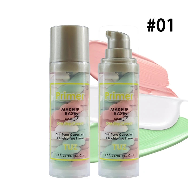TUZ Color Correcting Brightening Makeup Primer 30ml – 3 Shades Makeup Primer Qst TUZ 0669 01