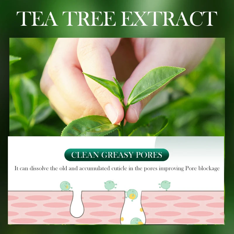 PWYUMAN Tea Tree Face Gel & Cream Set – Oil Control Skincare Facial Skincare Set Qst