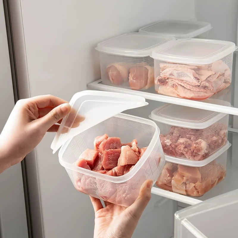 Sealed Refrigerator Storage Box with Lid – Freezer Safe Food Storage Container Qme