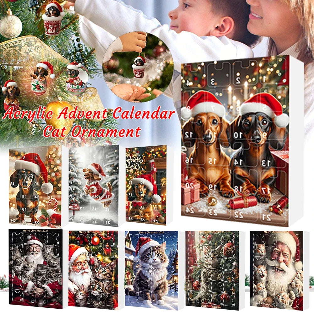 24-Day Dachshund Advent Calendar – Christmas Countdown Ornaments Advent Calendar Qme
