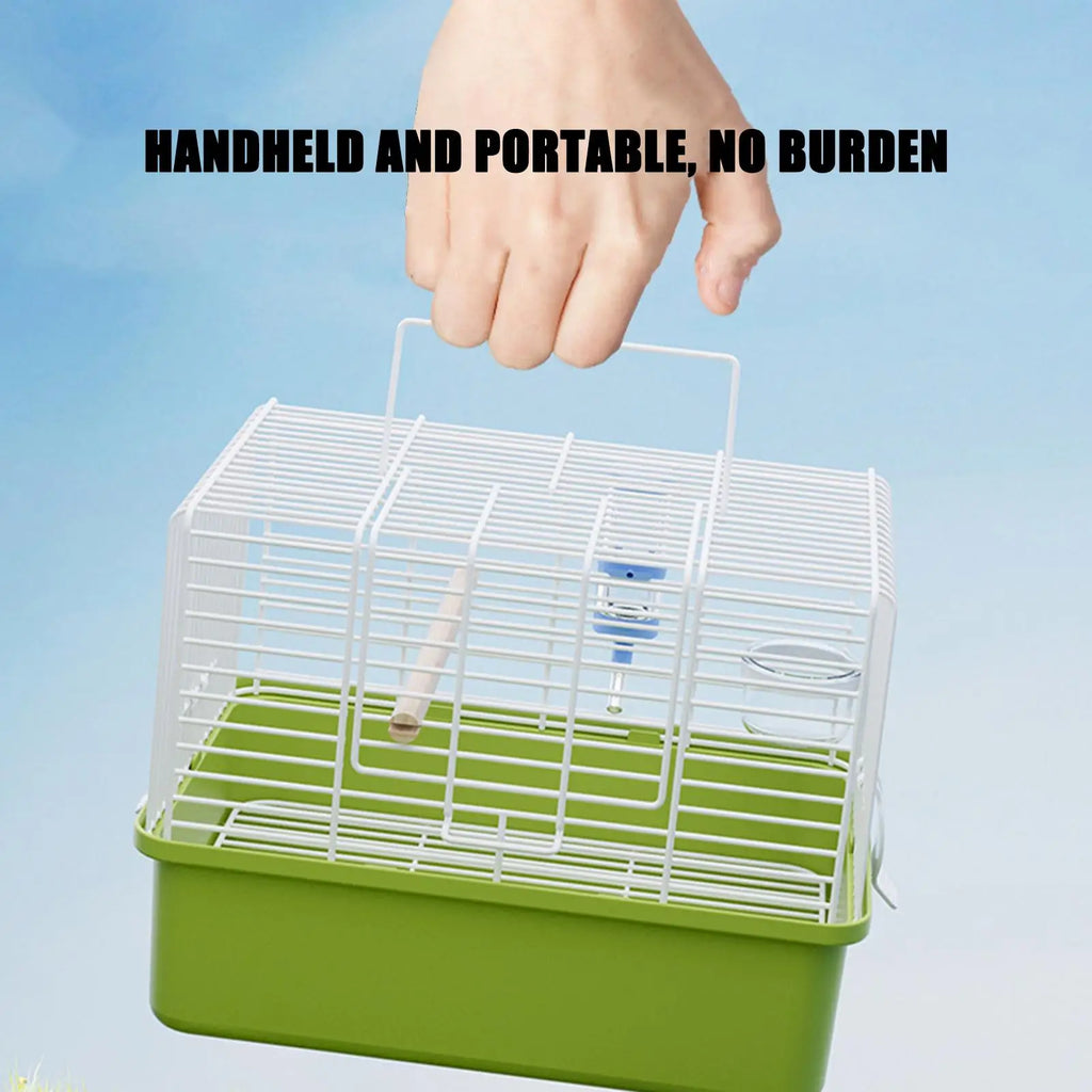Portable Bird Carrier Cage with Handle – Parakeets & Parrots Bird Travel Carrier Qme