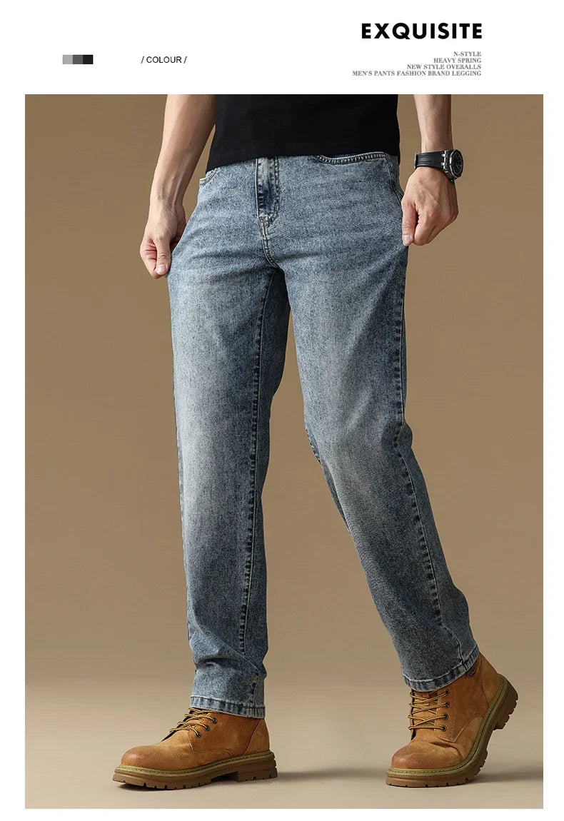 Men's Lyocell Straight-Leg Casual Stretch Pants – Plus Size Men's Casual Pants Qme