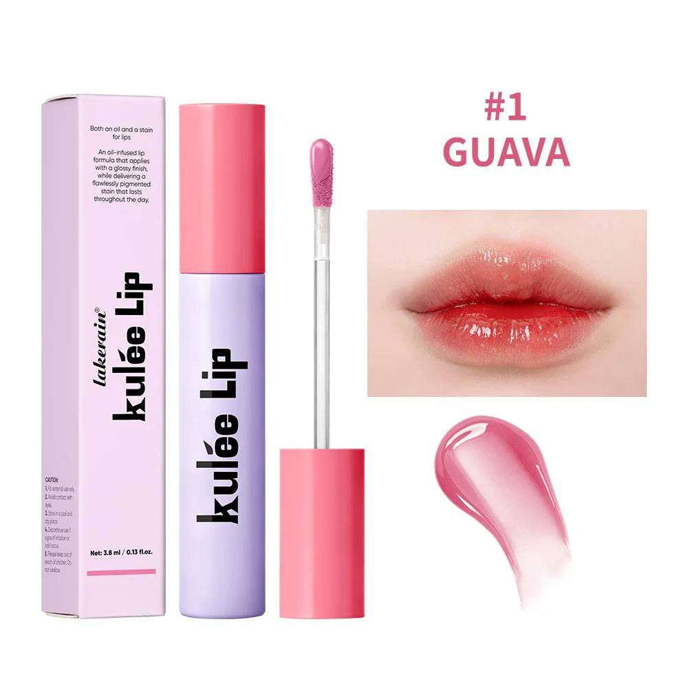 Lakerain Nourishing Lip Oil Gloss – Long-Lasting Color & Moisture Lip Oil Gloss Qst 01