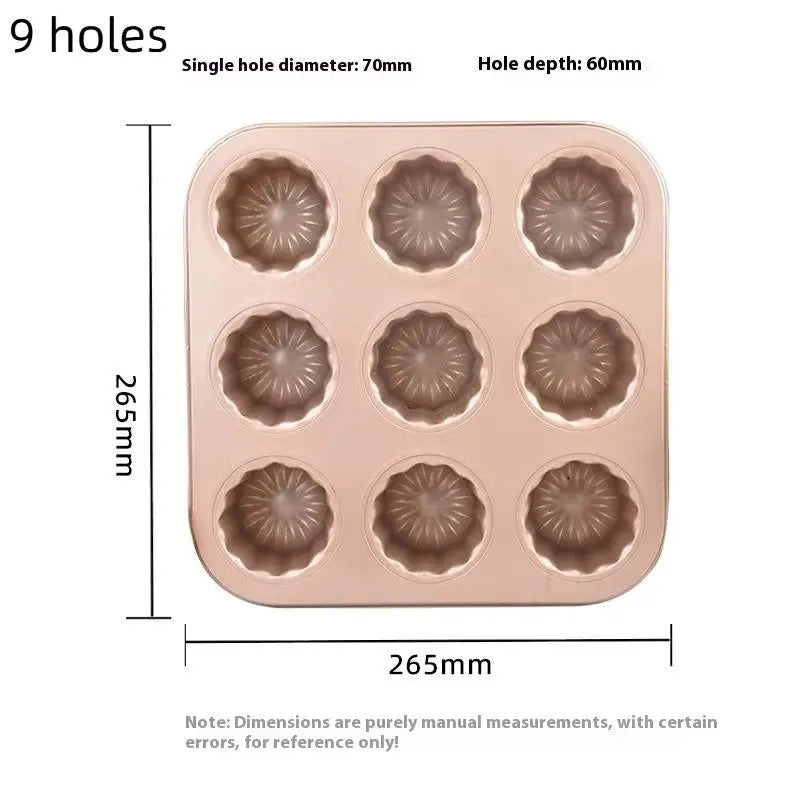 Carbon Steel Non-Stick Mini Cupcake & Muffin Baking Pan Cupcake Baking Pan Qst 9PCS
