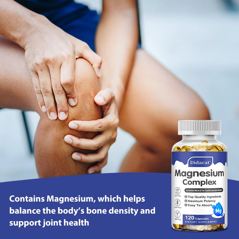 Magnesium Glycinate Capsules 120ct – Vegan, Non-GMO Supplement Mineral Supplement Qst