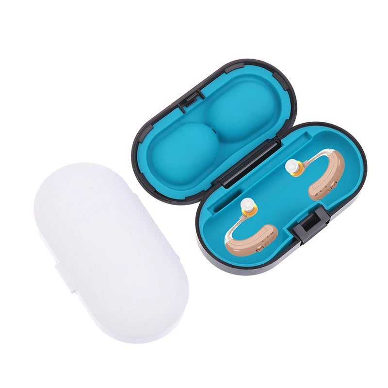 Hearing Aid Hard Case – Portable Waterproof Storage Box Hearing Aid Case Qst