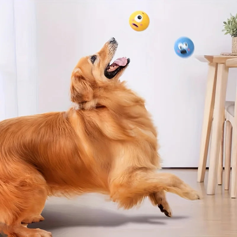 Cartoon Big Eye Ball Dog Toy – Durable Rubber Squeaky Ball Squeaky Dog Toy Qme