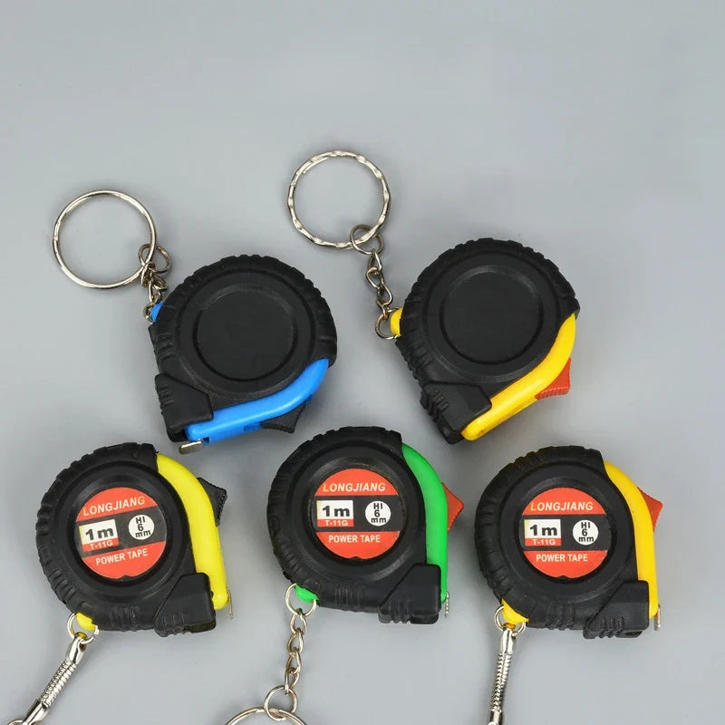Mini Keychain Tape Measure – Metric Retractable Pull Ruler Keychain Tape Measure Qme
