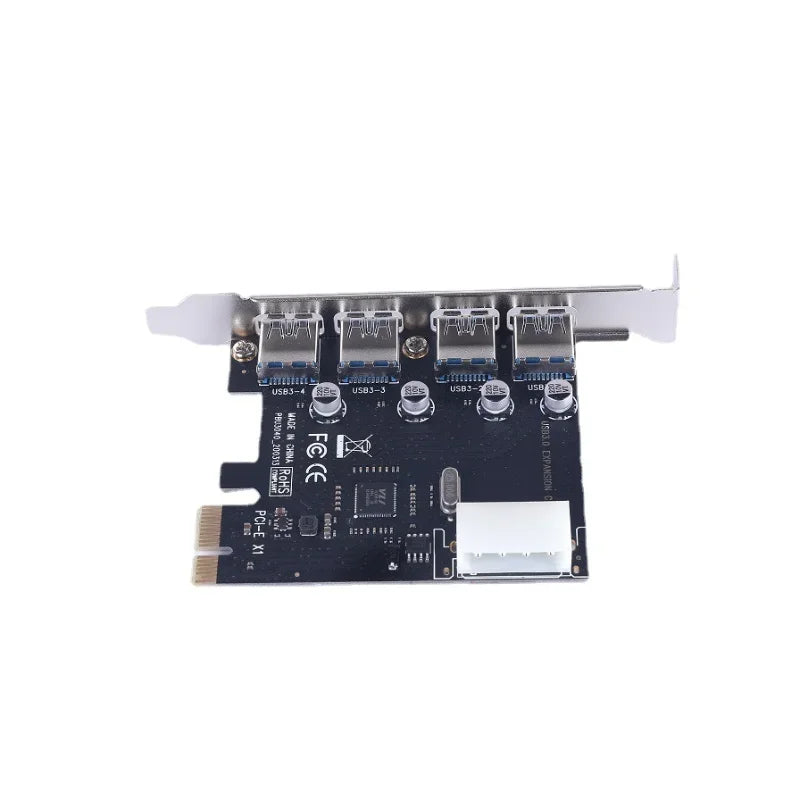 USB 3.0 PCIe Expansion Card – 4-Port Hub, 5Gbps | Qme PCIe USB Expansion Card Qme