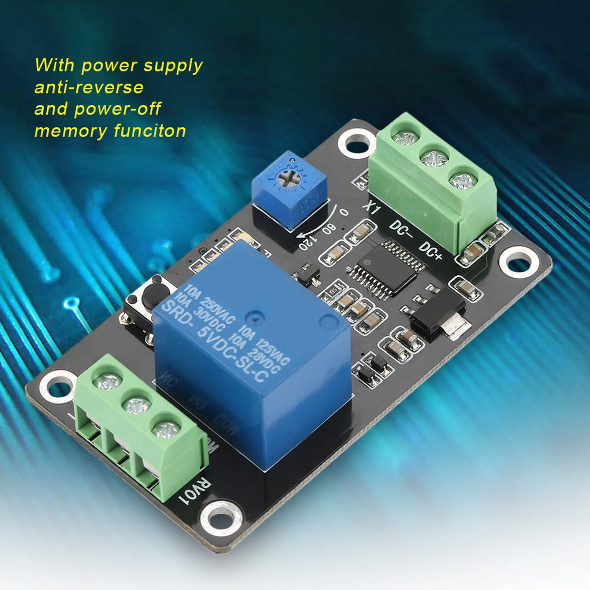 TRM01 Delay Timer Relay Module 5V 12V 24V – 555 Timer Switch Timer Relay Module Qst