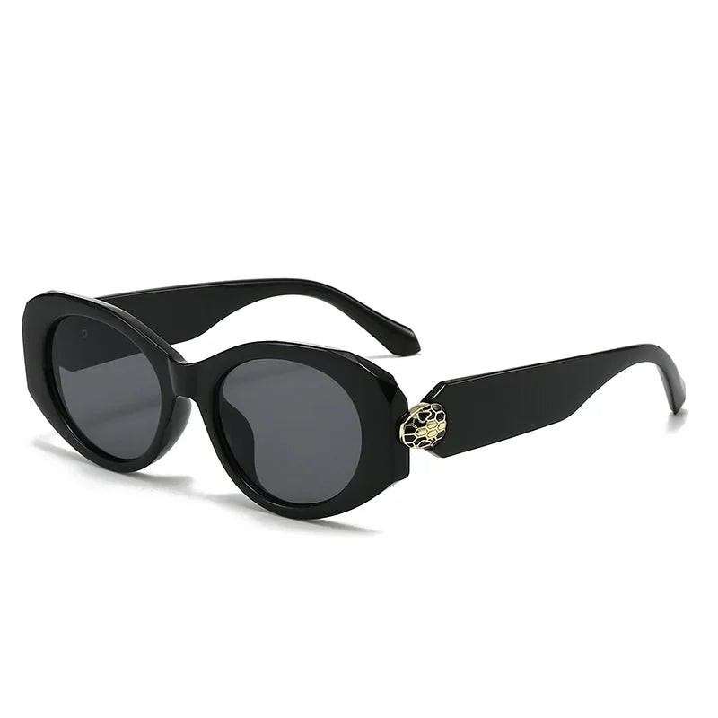 Y2K Cat Eye Sunglasses – Vintage Irregular Designer UV400 Cat Eye Sunglasses Qme 01