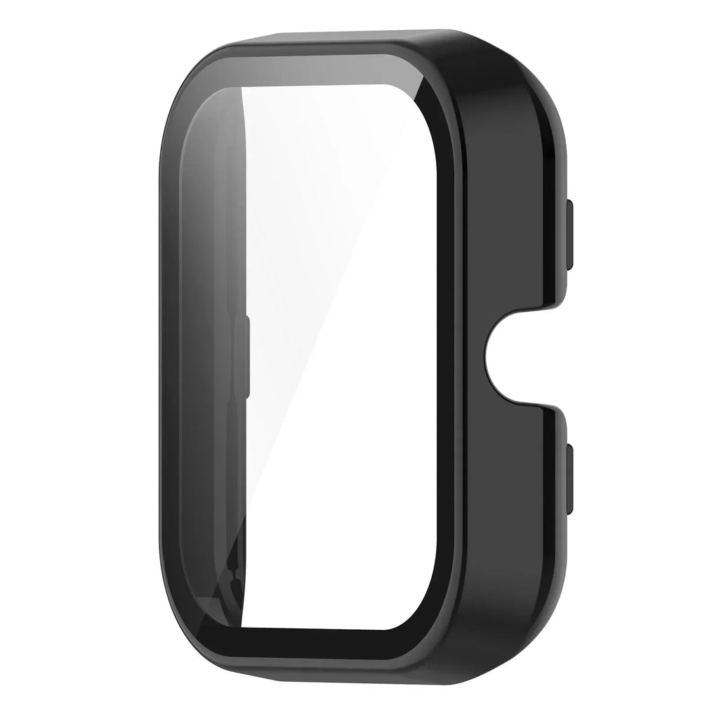 Amazfit Bip 3 & Bip 3 Pro PC Protective Screen Cover & Frame Smartwatch Screen Protector Qme Black
