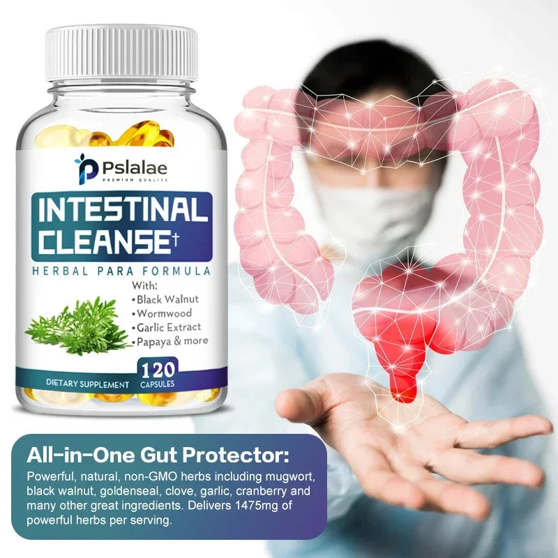 Intestinal Cleanse Capsules – Natural Gut & Colon Support Digestive Supplement Qst