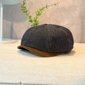 Washed Distressed Denim Patchwork Beret Painter Hat Painter Beret Hat Qme Blue One Size